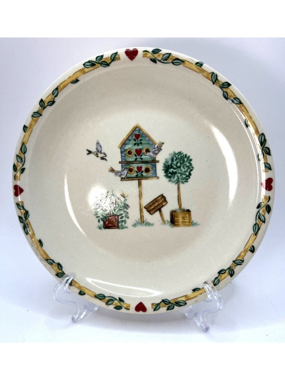 Thomson Birdhouse pottery Dinner Plate Round